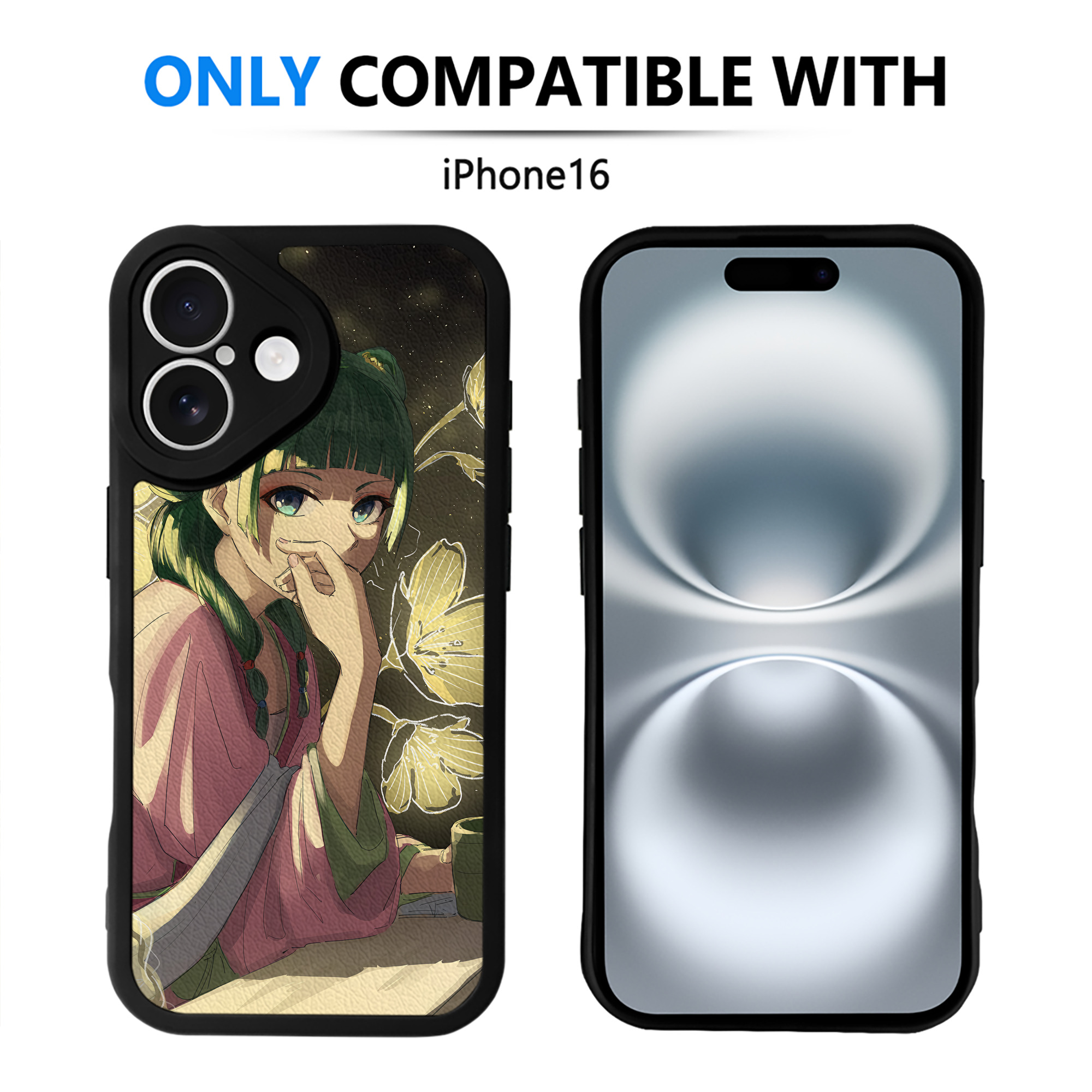 （画像用） 薬屋のひとりごと The Apothecary Diaries 【iPhone 16シリーズ対応】シリコンスマホケース（レザー調） 材質：シリコン